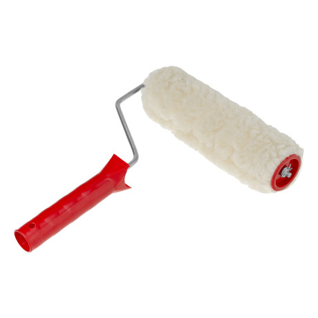 Валик "Натуральный мех", в сборе, 200 мм, D 48 мм, D ручки 6 мм, крепление шплинтом Сибртех