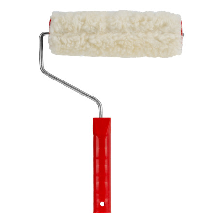Валик "Натуральный мех", в сборе, 200 мм, D 48 мм, D ручки 6 мм, крепление шплинтом Сибртех