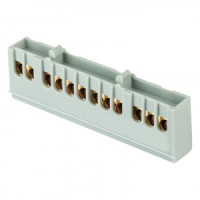 EKF Шина &quot;фаза&quot; L 6х9мм 10 отв. латунь серый изолированный корпус на DIN-рейку PROxima sn0-63-10-is