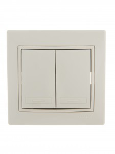 Lezard Мира выкл. СУ 2 кл. 10А крем. (корпус PC) 701-0303-101