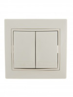 Lezard Мира выкл. СУ 2 кл. 10А крем. (корпус PC) 701-0303-101