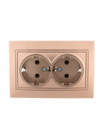 &quot;Lezard Мира роз. СУ 2 мест. 16А коричн. металлик (земля, керамика, корпус PC) 701-3131-127