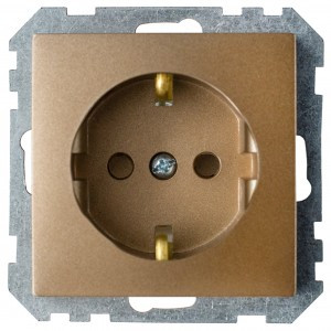 Bylectrica СТИЛЬ мех. розетки земля штор. бронза, (РС16-529 бронза)