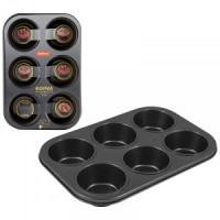 Форма д/выпечки сталь для маффиннов 6 ячеек 31*22*4см BF-033 191315 Mallony