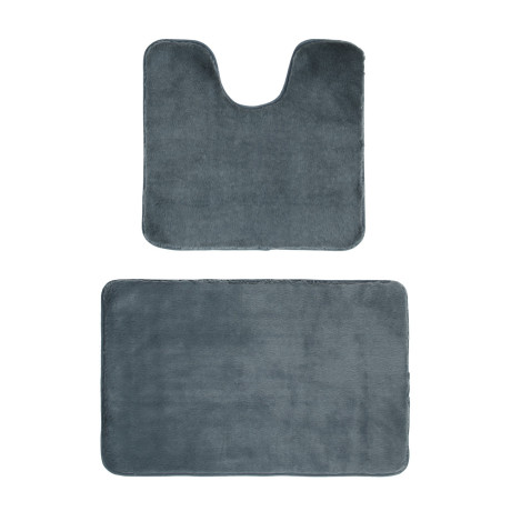 Набор ковриков для ванной комнаты тм VETTA Ленни, искусств.мех, полиэстер, 50x80см+50x50см, 2 цвета