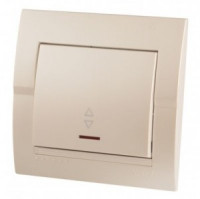 Lezard DERIY выкл. СУ 1 кл. 10А (проходн.) (инд.) перламутр