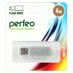 Флэш-диск USB 4GB Perfeo C03 Grey