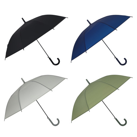 Зонт-трость, металл, пластик, ПВХ, d99см, 8 спиц, 4 цвета