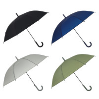 Зонт-трость, металл, пластик, ПВХ, d99см, 8 спиц, 4 цвета