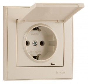 Lezard RAIN роз. СУ 1 мест. жемчужно-бел. металлик, земля, керамика, крышка (корп.PC)  703-3030-123