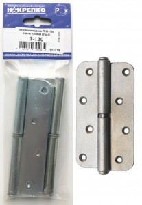Петля накладная ПН1-130 оцинкованная правая (2 шт BL) (цена за уп) НАКРЕПКО 113319