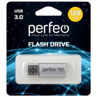 Флэш-диск USB 3.0 128GB Perfeo C14 Silver metal series