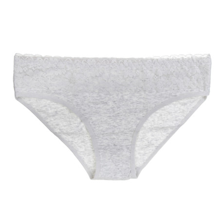GALANTE Трусы-слипы женские с декором, р.46, 95%хлопок, 5%спандекс, серый НБ25-12
