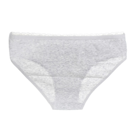 GALANTE Трусы-слипы женские с декором, р.46, 95%хлопок, 5%спандекс, серый НБ25-12