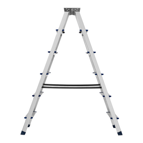 Стремянка двусторонняя 6 ступеней, алюминиевая, Сибртех