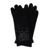 GALANTE Перчатки женские контактные, р.18-20, 50% полиэстер, 50% хлопок, черные, ОЗ25-01