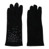 GALANTE Перчатки женские контактные, р.18-20, 50% полиэстер, 50% хлопок, черные, ОЗ25-01