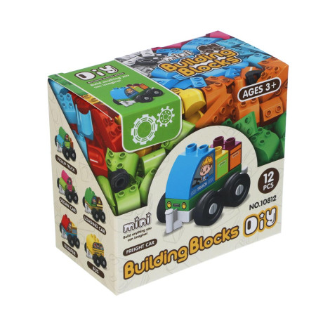 Конструктор развивающий "Транспорт", ABS, 11х6х10см, 6 дизайнов