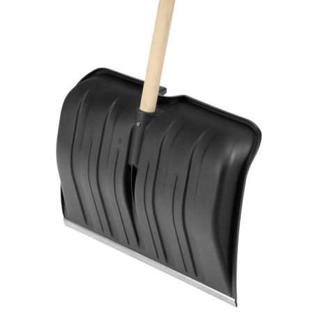 Лопата для уборки снега пластиковая, 470 х 350 х 1360 мм, деревянный черенок, Palisad