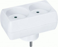 Navigator разветвитель (тройник) 2роз. 10А, белый, шторки NAD-L-2X-C-WH 94 671