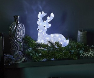 Фигура св/д ULD-M3133-050/STA "Оленёнок"  3W 50LED белый 31x15,5x31см IP20 Uniel