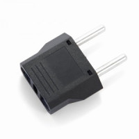 Gembird Переходник сетевой, с евро/амер. вилки на российскую EU,US в RU, плоск., черн.