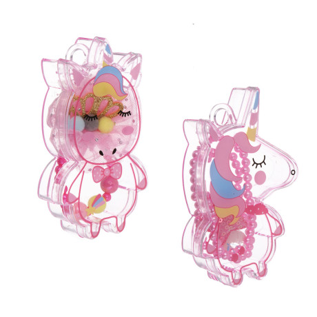 ИГРОЛЕНД Набор бижутерии в боксе "Единорожка" 2 пред., 6,5х12 см, ABS, металл, текстиль, 2 вида