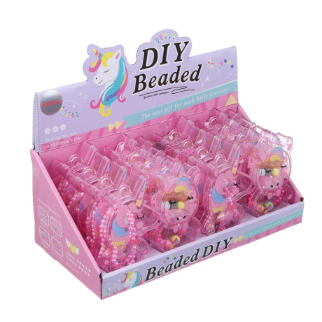 ИГРОЛЕНД Набор бижутерии в боксе "Единорожка" 2 пред., 6,5х12 см, ABS, металл, текстиль, 2 вида