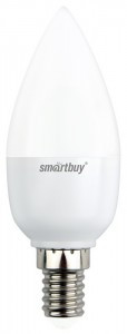 Smartbuy свеча C37 E14 9.5W(900lm) 6000K 6K матовая пластик SBL-C37-9_5-60K-E14