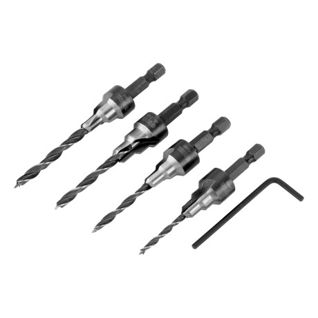 Набор сверл под конфирмат, 3-5 мм, 4 шт Denzel