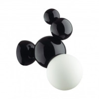 LUMION 6566/1W MODERNI LN25 черн./бел. матовый/мет./стекло Бра E27 40W 220V BLASEN