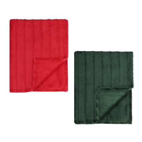 PROVANCE Щелкунчик Плед с бахромой, 180х200см, 100% полиэстер, 2 дизайна