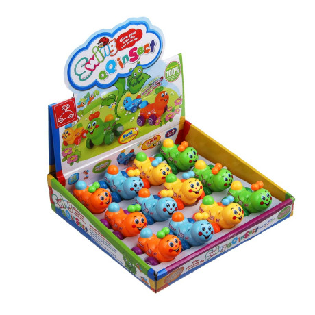 Заводная игрушка "Гусеничка", ABS, 5,3х7,1х5,7см, 4 дизайна