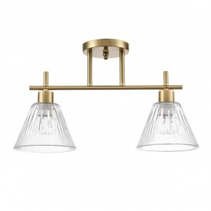 LUMION 8188/2C COMFI LN25 латунь/прозр., мет./стекло люстра E14 2x40W 220V VIVIAN