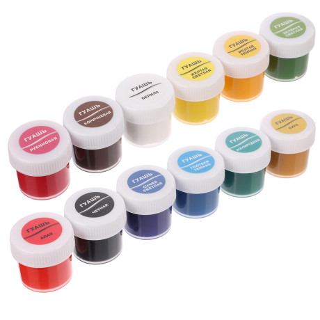 Гуашь "Классика" 12 цв., в контейнере