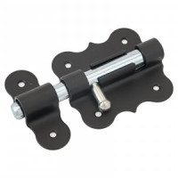 Засов Домарт дверной фигурный ЗДФ- 80 черный10)