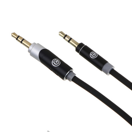 ВСЁГАЗИН Кабель 3.5мм mini Jack-mini Jack, 1м, оплетка TPE, поворотный штекер, пластик