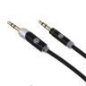 ВСЁГАЗИН Кабель 3.5мм mini Jack-mini Jack, 1м, оплетка TPE, поворотный штекер, пластик