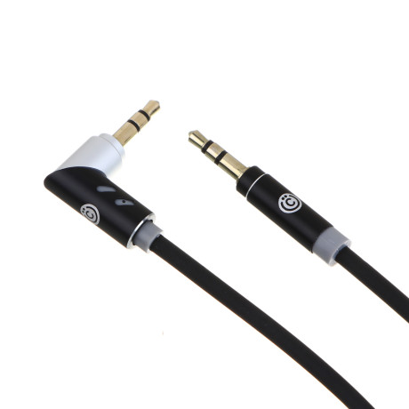 ВСЁГАЗИН Кабель 3.5мм mini Jack-mini Jack, 1м, оплетка TPE, поворотный штекер, пластик