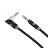 ВСЁГАЗИН Кабель 3.5мм mini Jack-mini Jack, 1м, оплетка TPE, поворотный штекер, пластик
