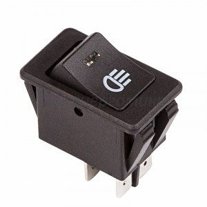 REXANT выкл. клавишный 12V 35А (4с) ON-OFF с синей инд. (ASW-17D) цена за шт , (10!),36-4443