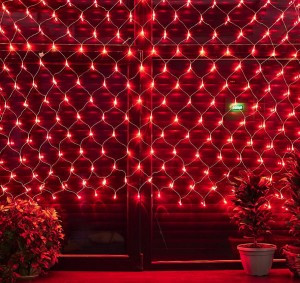 Гирлянда-сетка ULD-N2520-240/DTA 240LED красный 2.5x2, 8реж. прозр.провод, IP20 11W Uniel