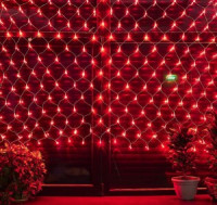 Гирлянда-сетка ULD-N2520-240/DTA 240LED красный 2.5x2, 8реж. прозр.провод, IP20 11W Uniel