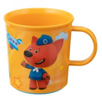 Кружка детская с декором "МИ-МИ-МИШКИ" и нескользящим дном 200мл оранжевый 431327808 Бытпласт