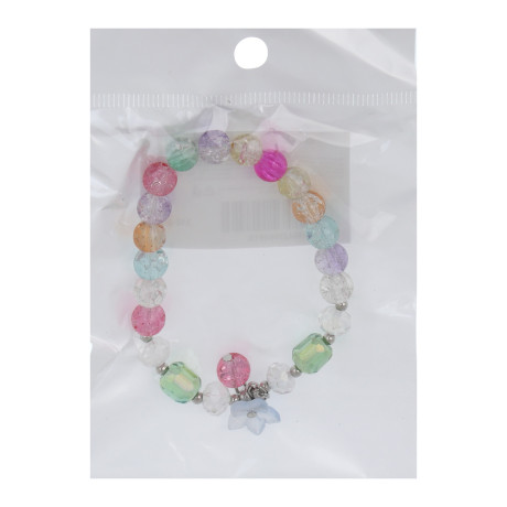 ЮНИLOOK Браслет с декором, d7см, d бусин 1см, 6 цветов, стекло, #4