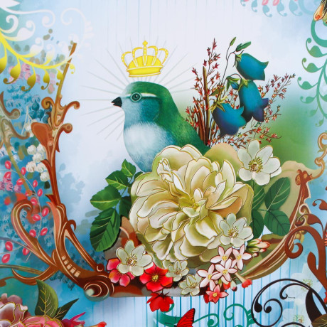 Пакет подарочный бумажный тм LADECOR, L 26x32x10 см, 4 дизайна, цветы, арт.3