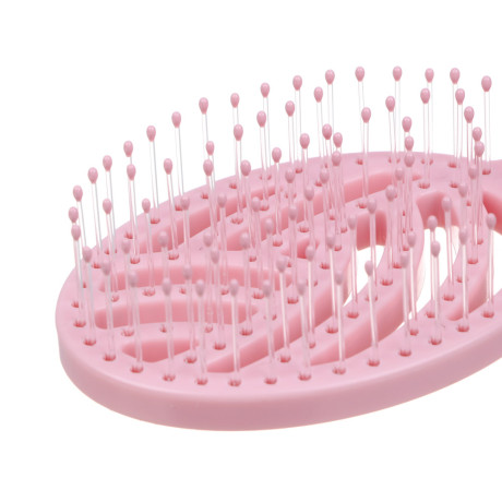 ЮНИLOOK Расческа продувная складная с зеркалом, дорожная, пластик, 17,5х5,5см, розовый, МП-1