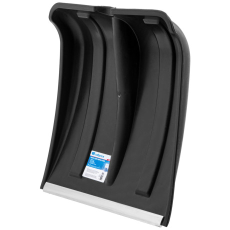 Лопата для уборки снега пластиковая, оцинкованная планка, 350х350 мм, без черенка, Сибртех