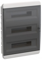 IEK TEKFOR бокс (корпус) пластик. ЩРВ-П-54 мод. встраиваемый, прозр. черная дверь IP41