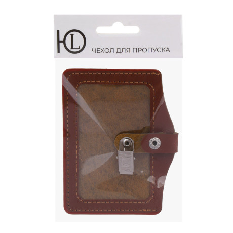 ЮL Чехол для пропуска с металлическим зажимом, ПВХ, 7,8х10,2см, 3 цвета